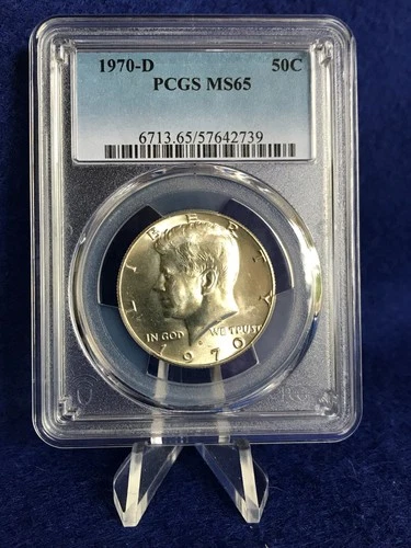 1970-D Kennedy Half Dollar 50c *Key Coin* *PCGS MS65 Gem Brilliant Uncirculated*