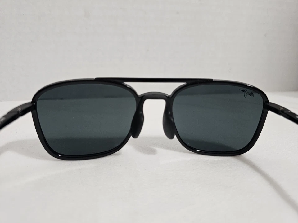 Maui Jim MJ447-02 KEOKEA Aviator Polarized Black Sunglasses Japan - With Case - Image 4 of 4