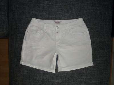 TIMEZONE-Alexa-Shorts Jeansshorts Damen kurze Hose Stretch Gr.W28 38/40 Weiß TOP