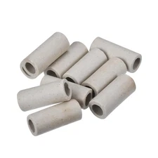 10 PCS Ceramic Tube Insulators 0.3x0.47x1.2 inch Electronic Wire Protection