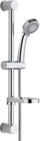 Duschset Brausestangen-Set Bad Duschstange Handbrause Seifenschale Chrom