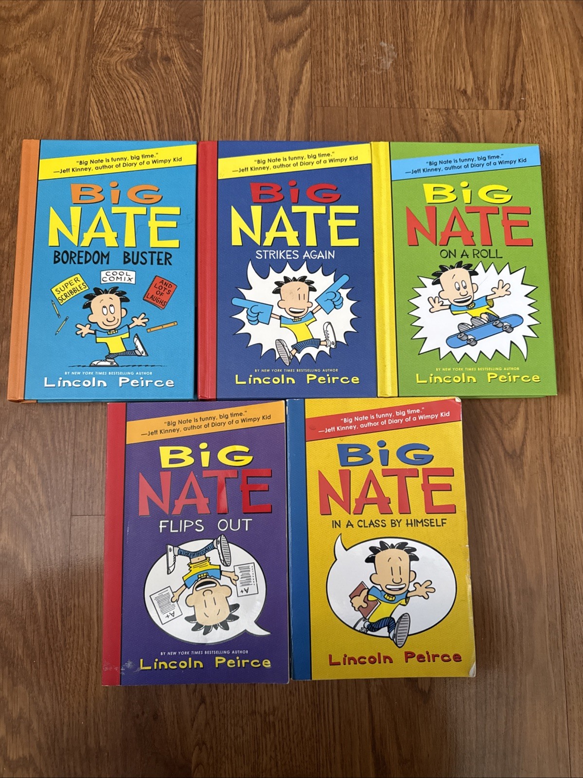 Lot of 5 Big Nate Books Lincoln Pierce Novels and Comics Paperback Hardcover