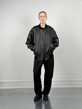 Meotine Bianca Leather Bomber Jacket - Size Xs/s Rrp £810