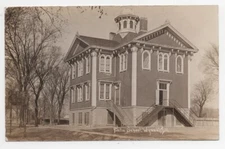 1910 RPPC Postcard of Public School in Wyaney Illinois