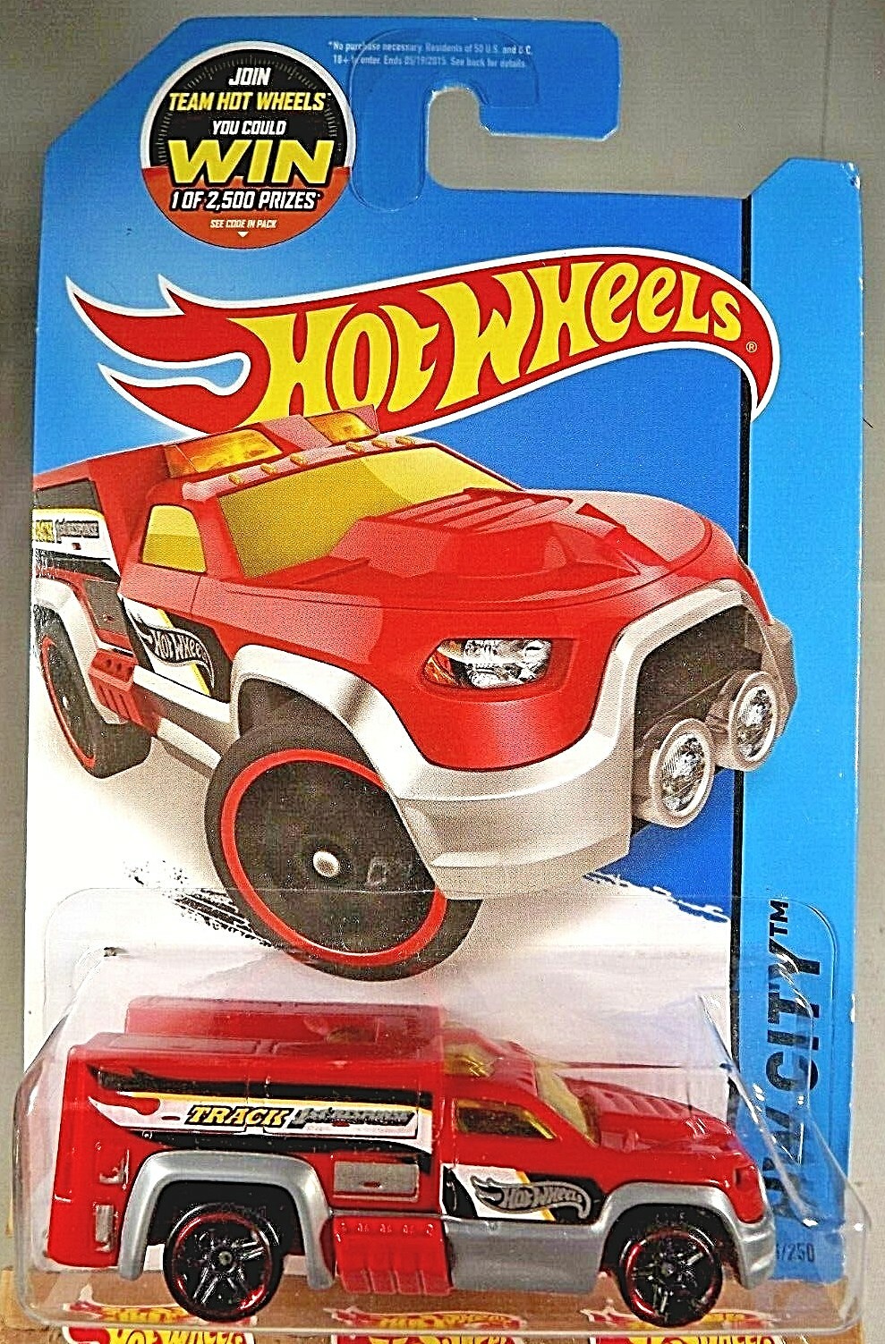 2015 Hot Wheels #46 HW City-HW Rescue RESCUE DUTY Red Variant w/Black Pr5 Spokes