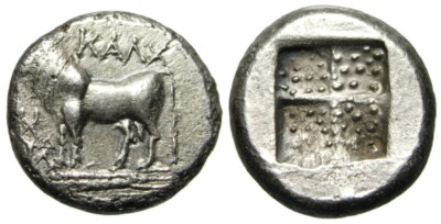 Bithynia, Kalchedon AR Drachm (circa 367-340 BC), Bull
