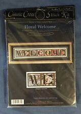 Classic Cross Stitch Kit Cross My Heart FLORAL WELCOME CSBK-134-2 