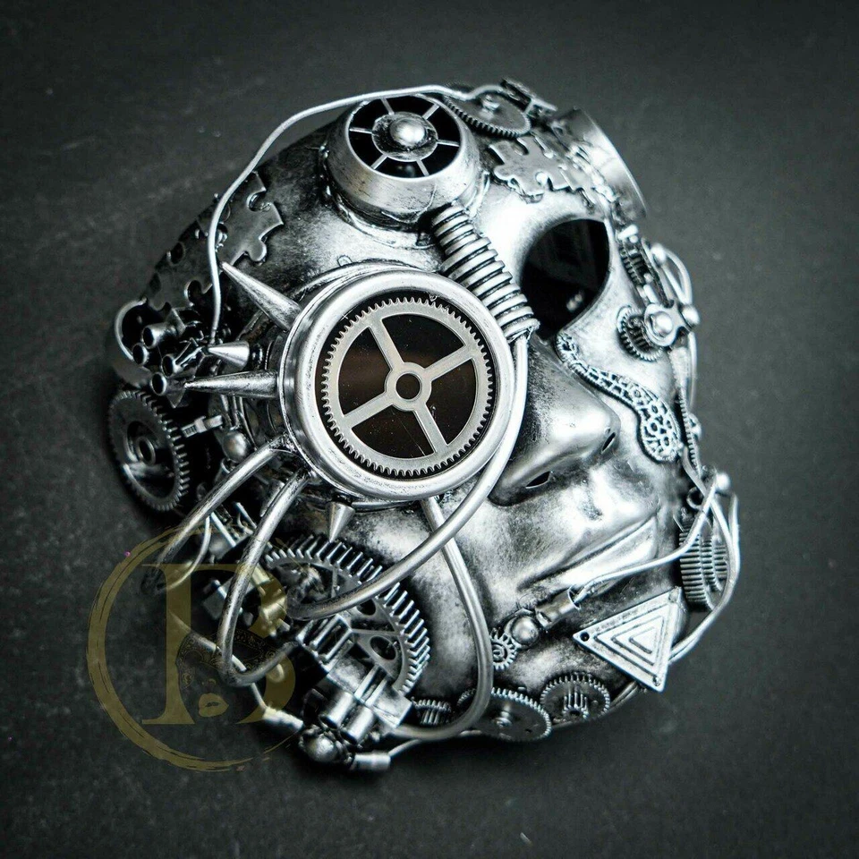 Steampunk Terminator Mask Mad Max Cosplay Halloween Costume Masquerade Ball Mask - Image 4 of 4