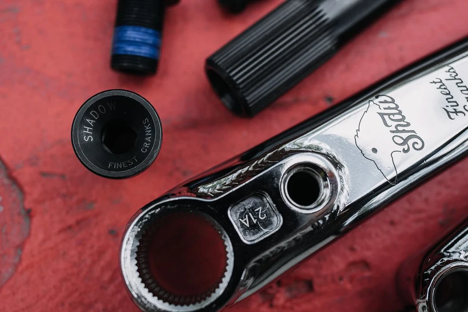 SHADOW CONSPIRACY FINEST 3 PC MANIVELAS BICICLETA BMX 22mm REVENDEDOR AUTORIZADO CROMADO NOVO - Imagem 4 de 4