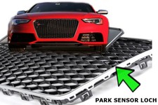 Chrom Rahm Gloss Schwarz Passend für AUDI A5 Facelift Grill 2012- MESH Wabe RS5 