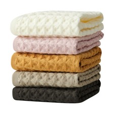 Waffle Cotton Towel Bath Towels Hand Towels W...