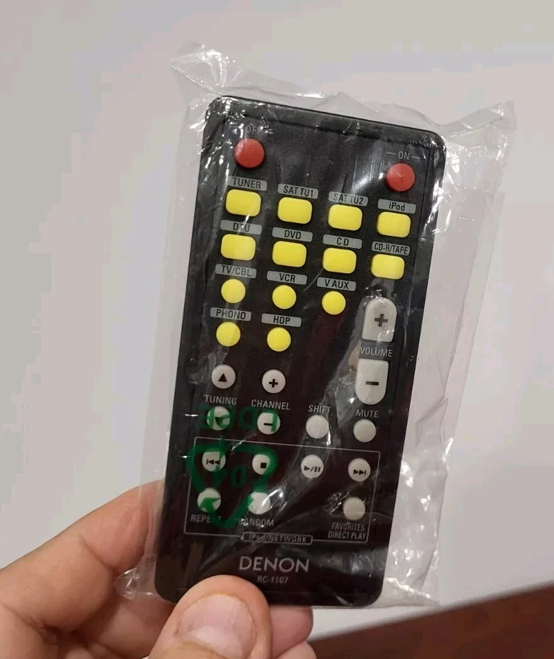 DENON  Remote  RC-1107  New Sealed  IPOD / NETWORK  Takes 2 AAA Batteries - Image 2 of 4