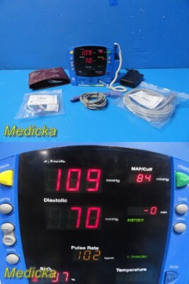 2010 GE Dinamap Carescape V100 Patient Monitor W/ Battery, PSU & Leads ~ 33528