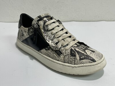 Bruno Bordese Milano Men's Low Top Double Zip Snakeskin Sneakers ~ Size 41 / 8B