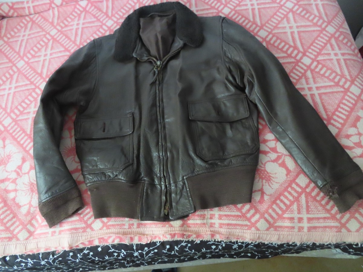 70's/80's Leather USN Flight Jacket | eBay