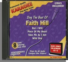 Karaoke CD G - Sing the Best of Faith Hill - New Performer's Choice CD