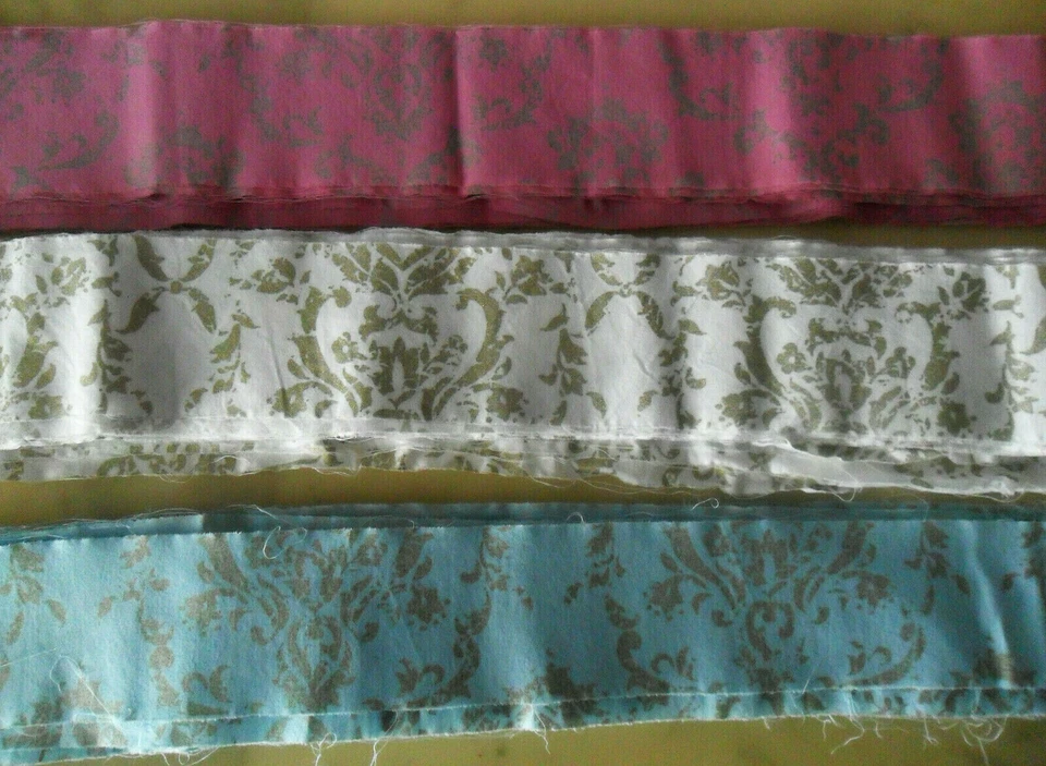 Rachel Ashwell Shabby Chic TIRA DE TELA / Cinta de regalo rosa, blanco o azul + dorado Foto 2 de 2