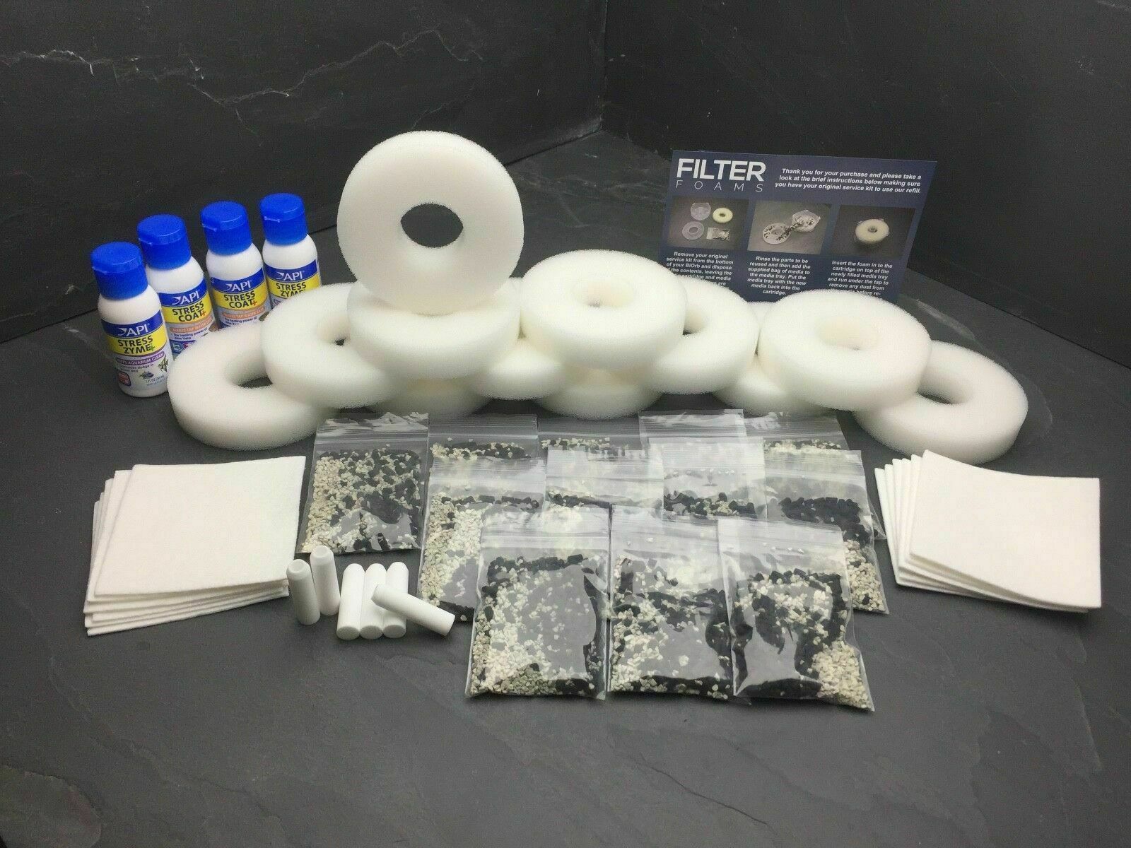 COMPATIBLE WITH BIORB SERVICE KIT REFILL ANNUAL 12 PACK AIR STONE CLEANING PADS