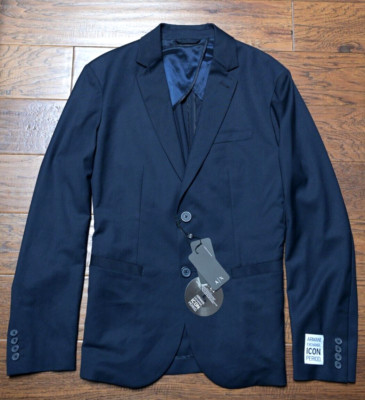 Armani Exchange A|X Icon Period $220 Men's Navy Stretch Sport Coat Blazer 38