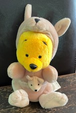 Winnie the Pooh Beanbag WEARING Kanga Costume w/ Roo in Pouch Halloween RARE
