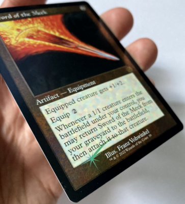 MTG Sword of the Meek *FOIL* The Brothers' War : Retro Frame