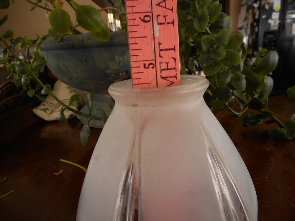 Antigua pantalla de vidrio esmerilado para lámpara restauración 4,5"  Foto 4 de 4