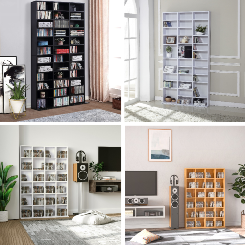 Home Livingroom Shelf Rack Media Storage Organizer Shelves Bookcase Display Unit - Afbeelding 1 van 44