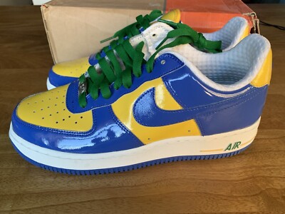 Nike Air Force 1 Premium Low Brazil World Cup Sz 8 Blue & Yellow