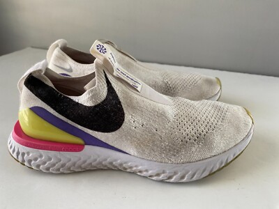 Women's Sz 7 Nike Epic Phantom React Flyknit Laser Fuchsia Sneakers CI1290-100