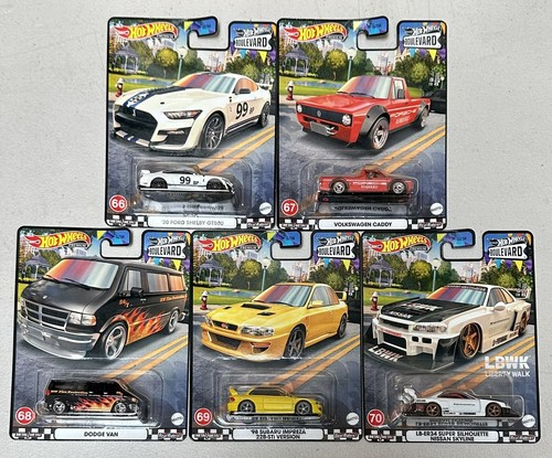 HOT WHEELS PREMIUM 2023 BOULEVARD MIX P Shelby, Subaru,Skyline LBWK ...