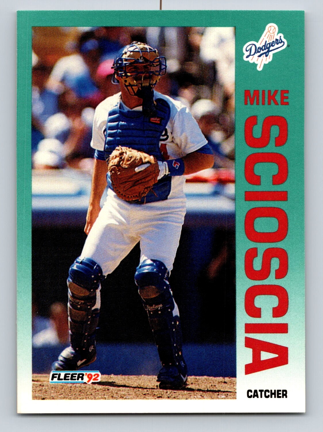 Mike Scioscia 1992 Fleer #470 Los Angeles Dodgers