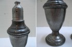 Vintage Glass Lined Salt & Pepper Shakers 5" Tall Genuine International Pewter — photo 5