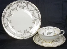 PS Schirnding Bavaria Trio Set Tea Cup Saucer Dessert Plate Germany 1918-25Antiq