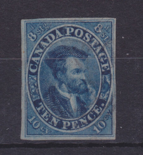 CANADA  #7 used VERY FINE 10p Jacques Cartier imperf - Picture 1 of 3