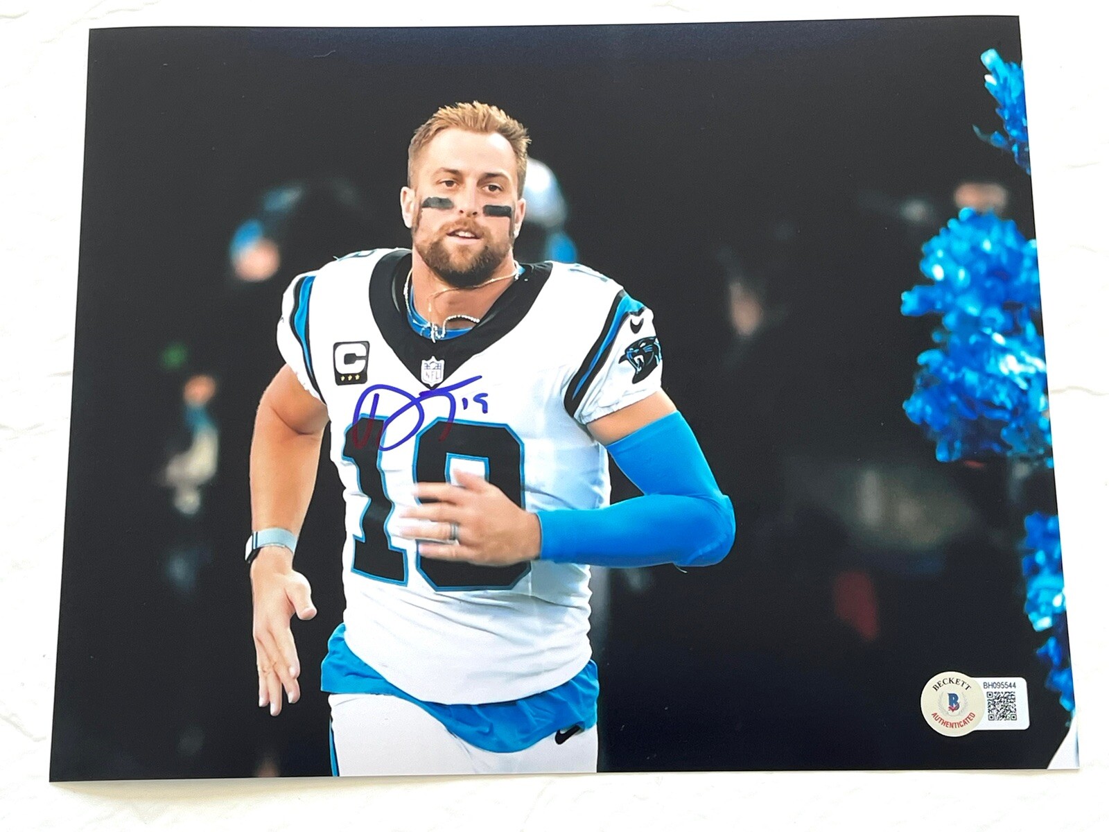 Adam Thielen Autographed Signed Carolina Panthers Hand 8x10 Photo Beckett Cert 