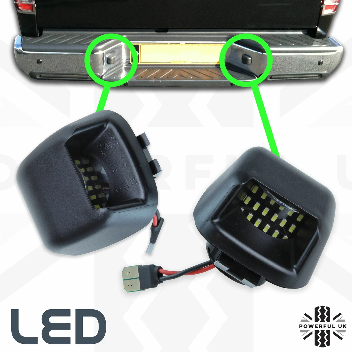 Nissan navara number store plate light