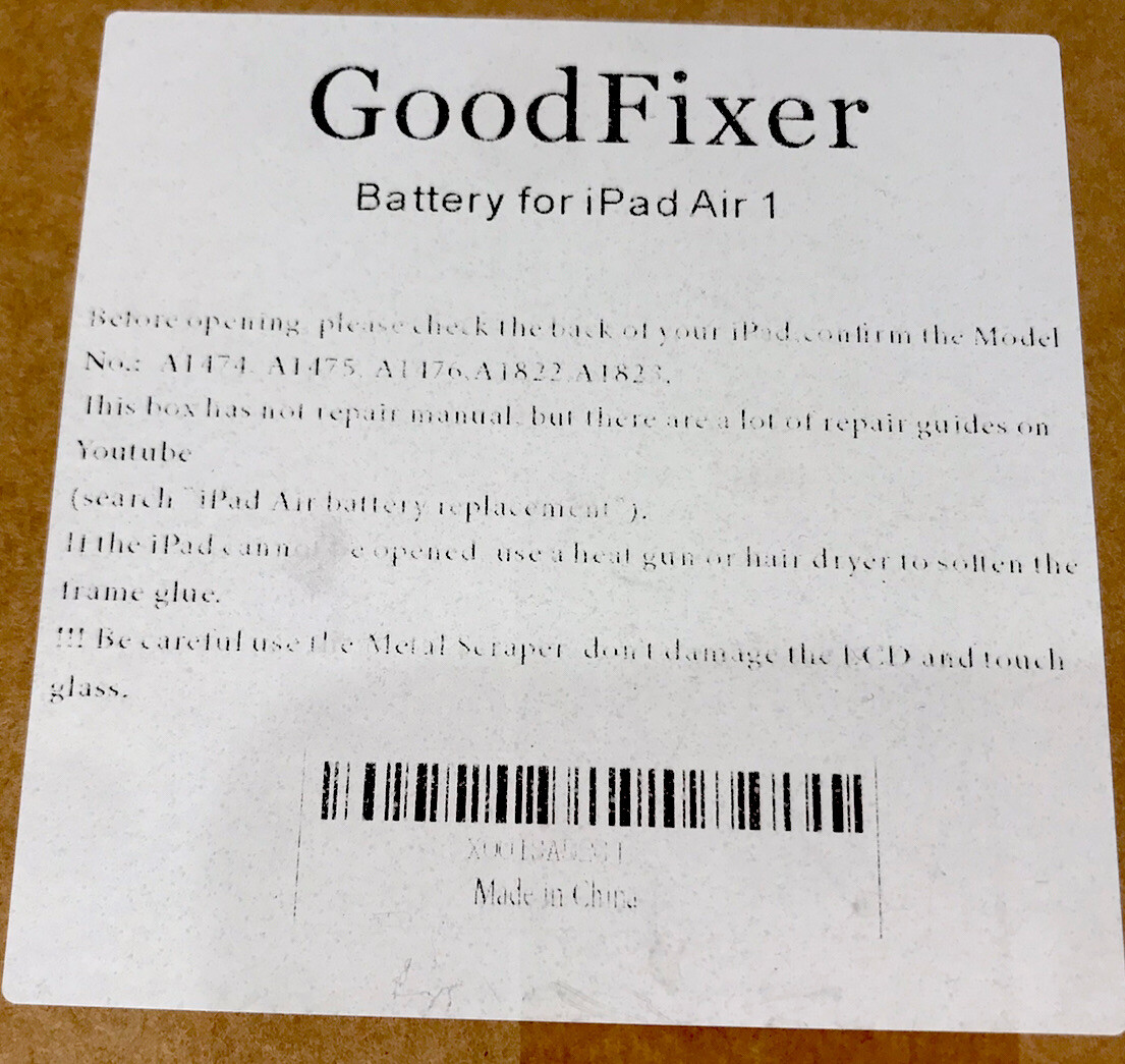 Ipad Air replacement Battery Factory Sealed-image