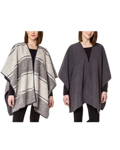 Ike Behar Ladies Reversible Fashion Wrap With High Pile Fleece - Foto 7