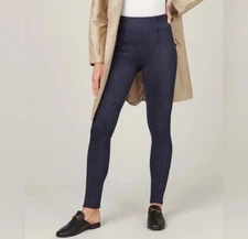 SPANX Womens Faux Suede Classic Navy Shaping Leggings Size Small 20322R NEW
