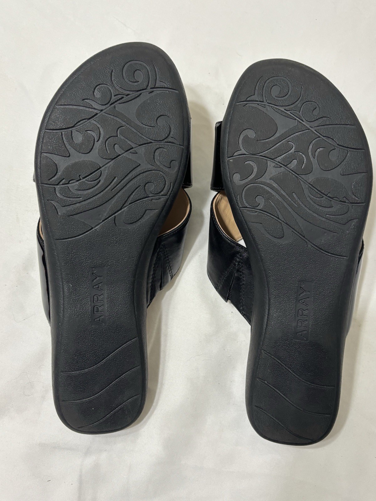 Array Black Leather multi Strap Slide Sandal Wome… - image 9