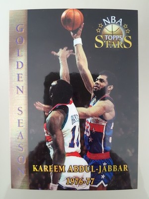 1996-97 Topps Stars Refractor Kareem Abdul-Jabbar #51 LA Lakers NBA Basketball