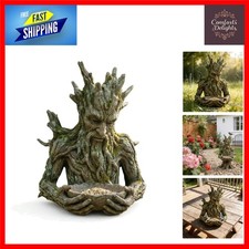 Charming Green Man Outdoor Tree Fence Wall Bird Feeder Garden Decor 1 Pcs