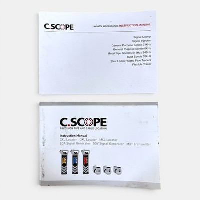 C.Scope MXL2 CAT Locator & MXT2 Genny + Zubehör Bedienungsanleitung Manuals