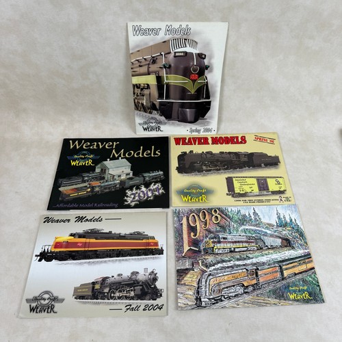 Weaver Models Railroad Catalogs Lot 5 1998-2006 Vintage Trains Excellent