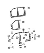 Genuine Mopar C Pillar Baffle Left 68293679AB