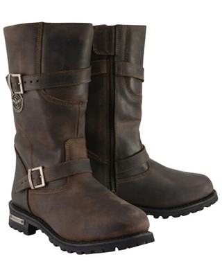 Milwaukee Leather Men's Men'S Classic Engineer Motorcycle Boot Round Toe -