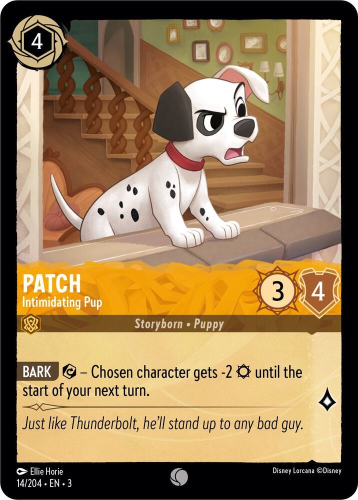 Patch - Intimidating Pup Common Into the Inklands 14/204 NM Ellie Horie 2024