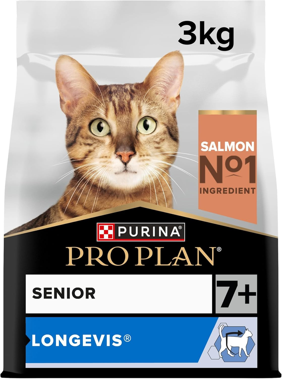 Longevis Senior 7+ Salmone 3Kg | Crocchette Purina Pro Plan Gatto Anziano
