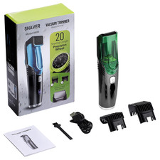 Vacuum Hair Clipper Men LCD Rechargeable Beard Trimmer Self Hair Cutting Kit Cor