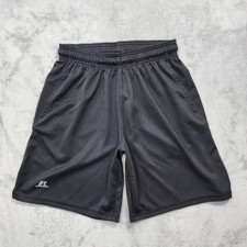Vintage Russell Athletic Shorts Mens M Black Dri-Power Mesh Gym Training Baggy